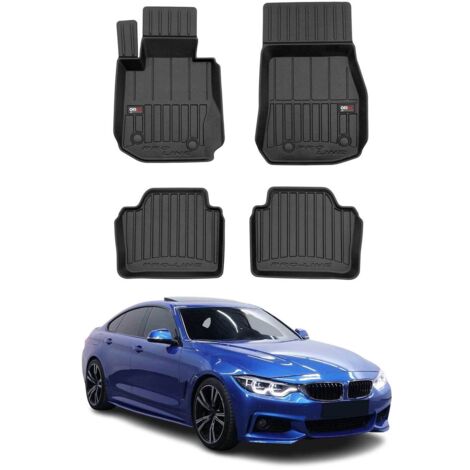 OMAC Tapis de Sol Caoutchouc Compatible avec BMW Série 4 Gran Coupé 2014-2023 Noir Premium