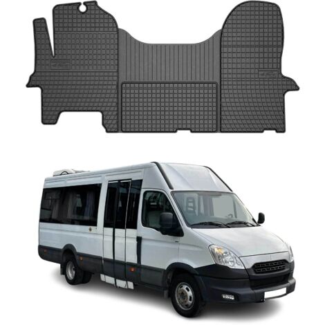 OMAC Tapis de Sol Compatible avec Iveco Daily 2006-2014 Caoutchouc Noir
