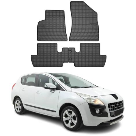 OMAC Tapis de Sol Compatible avec Peugeot 3008 2009-2016 Caoutchouc Noir
