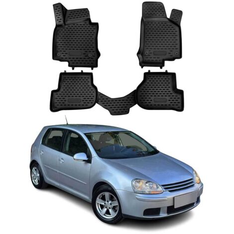 OMAC Tapis de Sol Compatible avec VW Golf Mk5 Variant 2007-2009 en Caoutchouc Noir