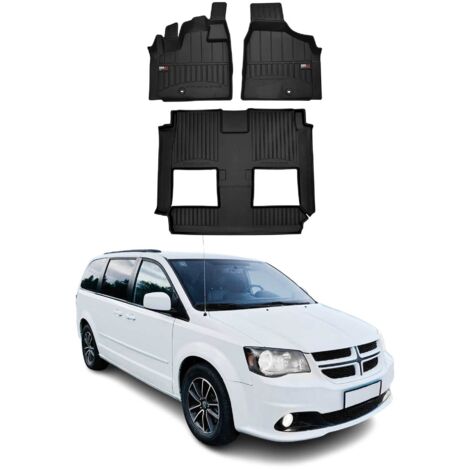 OMAC Tapis de Sol en Caoutchouc Compatible avec Dodge Grand Caravan 2008-2020 Noir Premium
