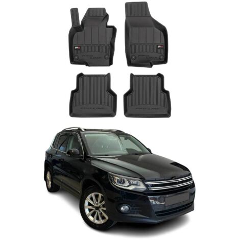 OMAC Tapis de Sol en Caoutchouc Compatible avec VW Tiguan 2007-2016 Noir Premium