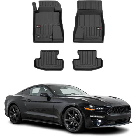 OMAC Tapis de Sol en Caoutchouc pour Ford Mustang Coupé 2015-2025 Noir Premium