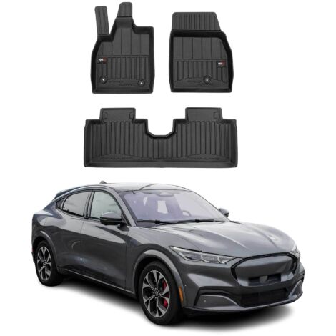 OMAC Tapis de Sol en Caoutchouc pour Ford Mustang Mach-E 2020-2025 Noir Premium