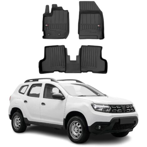 OMAC Tapis de Sol sur Mesure Noir Compatible avec Dacia Duster II 2021-2024 3 pcs en TPE