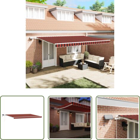 Ombra esterna -  Tenda Retrattile arancione e marrone 500 × 300 cm