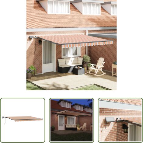 Ombra esterna -  Tenda Retrattile Multicolore 400 ×300 cm Tessuto