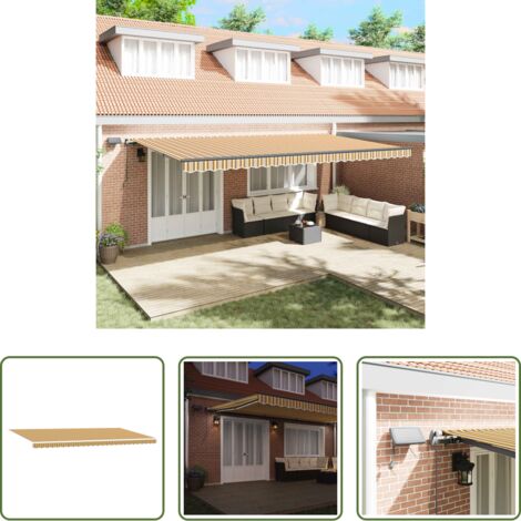 Ombra esterna -  Tenda Retrattile Multicolore 600 ×300 cm Tessuto