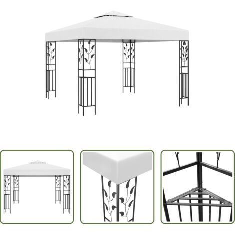 Ombra -  Gazebo 3x3 m Bianco 180 g/m²