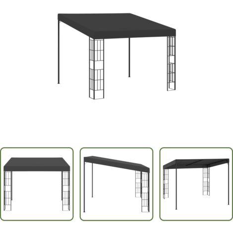 Ombra per patio -  Gazebo a Parete 3x3 m Antracite in Tessuto