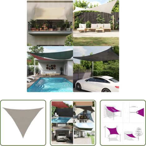 Ombra temporanea -  Vela Parasole 160 g/m² Triangolare 3x3x4,2 m in HDPE