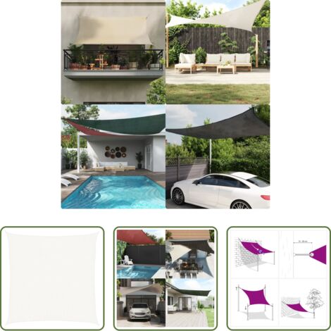 Ombra -  Vela a Parasole HDPE Quadrata 3,6x3,6 m Bianca