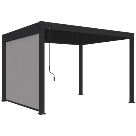 OMBREA Store vertical motorisé pergola 279 cm aluminium textilène - gris anthracite