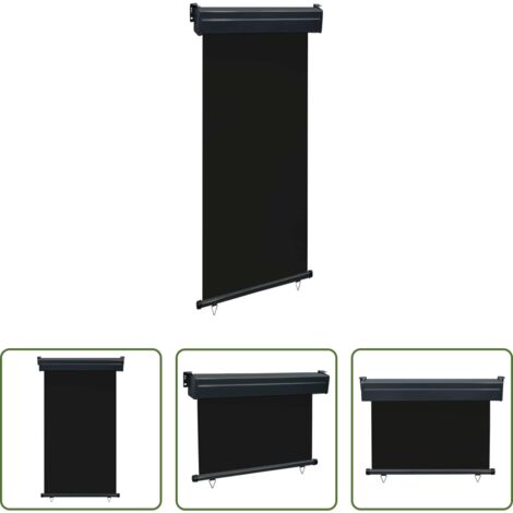 Ombreggiatura balcone -  Tendalino Laterale per Balcone 105x250 cm Nero