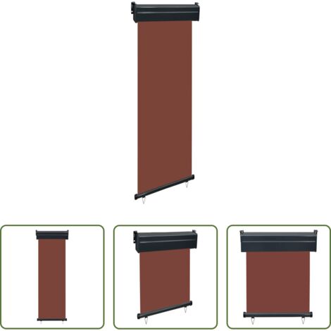 Ombreggiatura balcone -  Tendalino Laterale per Balcone 65x250 cm Marrone