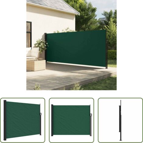 Ombreggiatura da giardino -  Tenda da Sole Laterale Retrattile Verde Scuro 160x300 cm