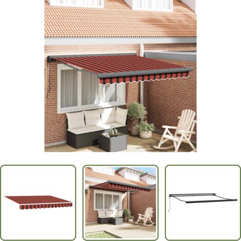 Ombreggiatura esterna -  Tenda da Sole Arancione e Marrone 300 x 250 x 165 cm