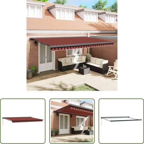 Ombreggiatura esterna -  Tenda da Sole Arancione e Marrone 500 x 300 x 165 cm