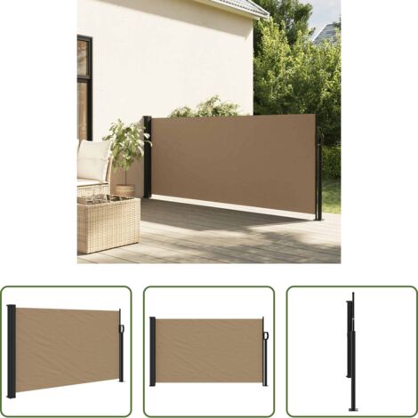 Ombreggiatura esterna -  Tenda da Sole Laterale Retrattile Tortora 117x300 cm
