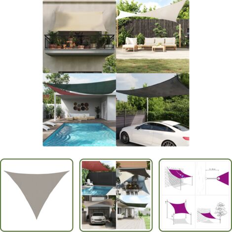 Ombreggiatura esterna -  Vela Parasole 160 g/m² Triangolare 4x4x5,8 m in HDPE