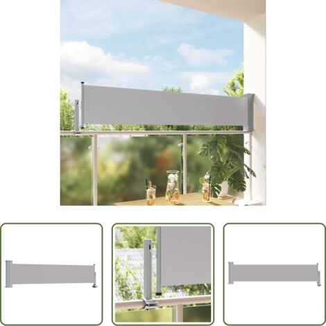 Ombreggiatura - Tenda Laterale Retrattile per Patio 60x300 cm Grigia