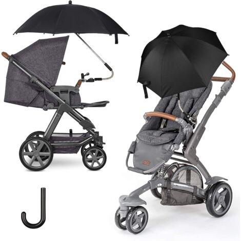 Ombrelle Poussette Universelle Anti-UV 50+ - Parasol Bébé Réglable 75/85cm