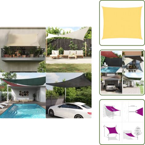 Ombrelli da terrazza - vidaXL Vela Parasole 160 g/m² Beige 2,5x3 m in HDPE - Ombrelli da balcone