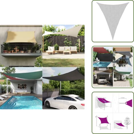 Ombrelli impermeabili - vidaXL Vela Parasole Grigio Chiaro 3x4x4 m 100% Poliestere Oxford - Ombrelli anti-UV
