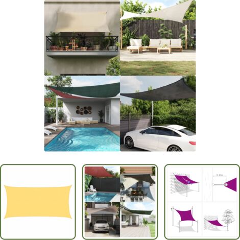 Ombrelli in HDPE -  Vela Parasole 160 g/m² Beige 2,5x5 m in HDPE