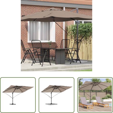 Ombrello esterno -  Ombrellone Talpa 351 x 250 x 260 cm Poliestere e Alluminio