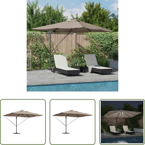 Ombrello esterno -  Ombrellone Talpa 352 x 251 x 265 cm Poliestere e Alluminio
