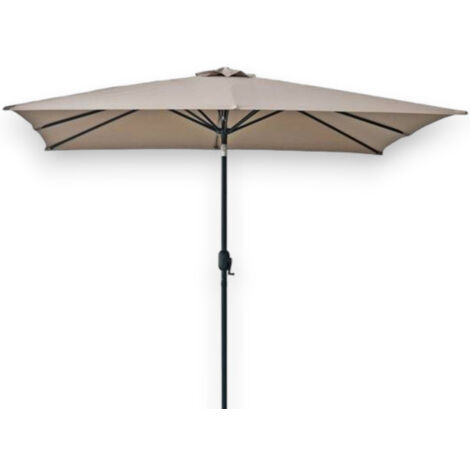 Ombrellone 250x250 cm da giardino con struttura in acciaio e apertura a manovella Skit