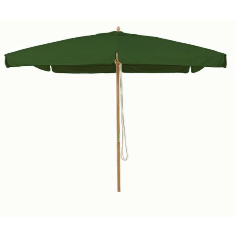 Ombrellone 3x4m con Palo in Teak da 48mm - Verde
