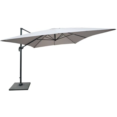 Decor Space Lettino Daybed A Isola Con Baldacchino E Tende - Per Giardino E Piscina, 2 Posti, Bianco