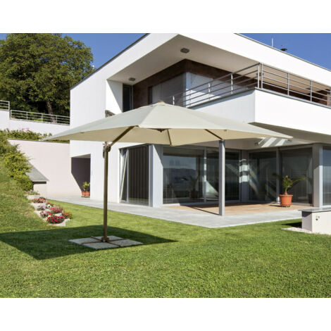 Ombrellone a braccio Dallas Bizzotto naturale 3 x 3 m
