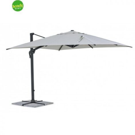 Ombrellone a braccio Ines Bizzotto grigio chiaro 4 x 4 m