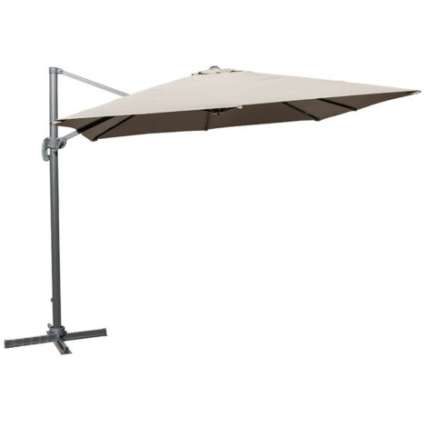 OMBRELLONE A BRACCIO LATERALE GIREVOLE 360 GRADI MT.3X4 COLORE ECRU'