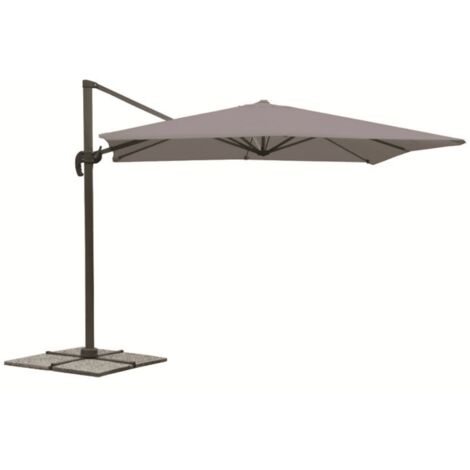 OMBRELLONE A BRACCIO PARASOLE GIARDINO 3x3 mt DECENTRATO GAZEBO TORTORA 280V
