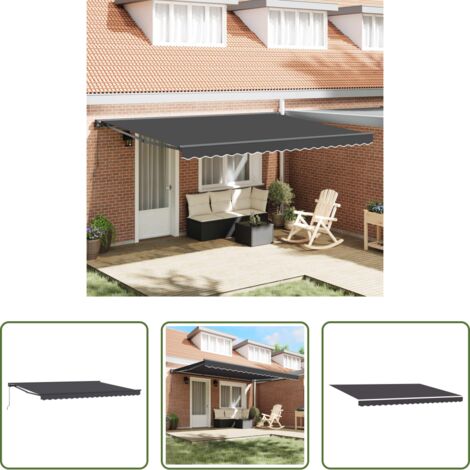Ombrellone all'aperto -  Struttura della tenda Antracite 450 × 300 cm