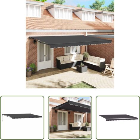 Ombrellone all'aperto -  Struttura della tenda Antracite 500 × 300 cm