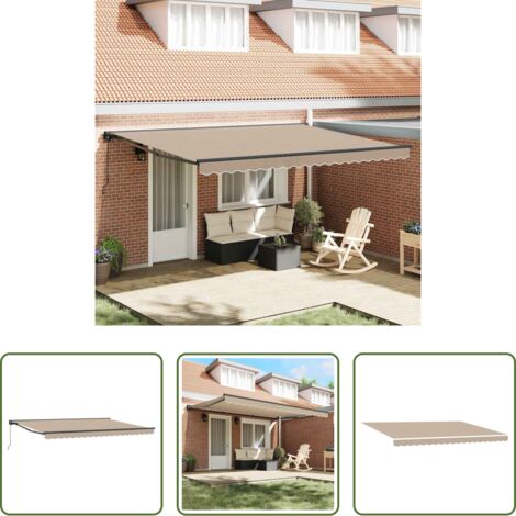 Ombrellone all'aperto -  Struttura della tenda Beige 450 × 300 cm