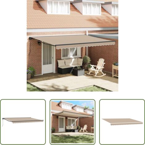Ombrellone all'aperto -  Struttura della tenda Beige 450 × 300 cm
