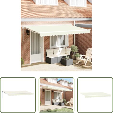 Ombrellone all'aperto -  Struttura della tenda Crema 400 x 200 cm
