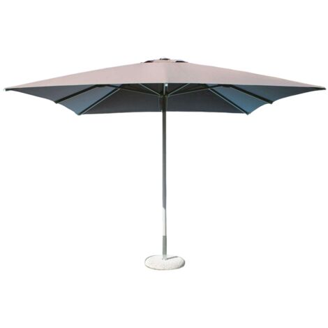 OMBRELLONE ALLUMINIO 48 MM TORTORA COPERTURA TORTORA 3X3 8 STECCHE CON CARRUCOLA