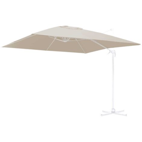 Ombrellone alluminio con palo laterale bianco 3x4 m