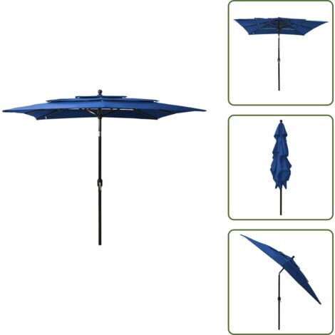 1928808 OMBRELLONE A Sbalzo con Palo e Luci a LED Antracite 300 cm EUR