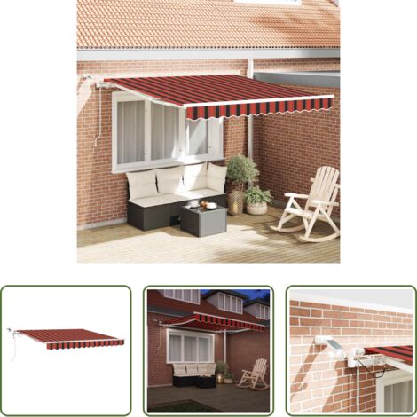 Ombrellone automatico -  Tenda Retrattile Arancione e Marrone 300 x 250 cm