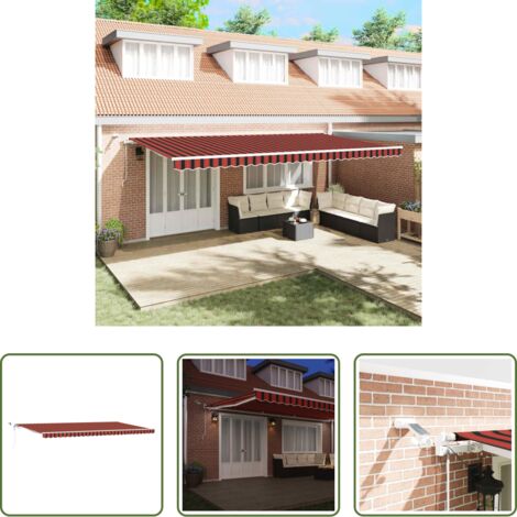 Ombrellone automatico -  Tenda Retrattile Arancione e Marrone 600 × 300 cm