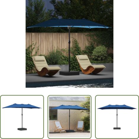 Ombrellone azzurro -  Ombrello da giardino Azzurro 385 x 209 x 244 cm Poliestere