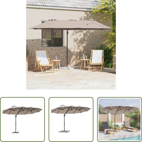 Ombrellone balcone -  Ombrellone Talpa 372 x 198 x 243 cm Poliestere e Alluminio
